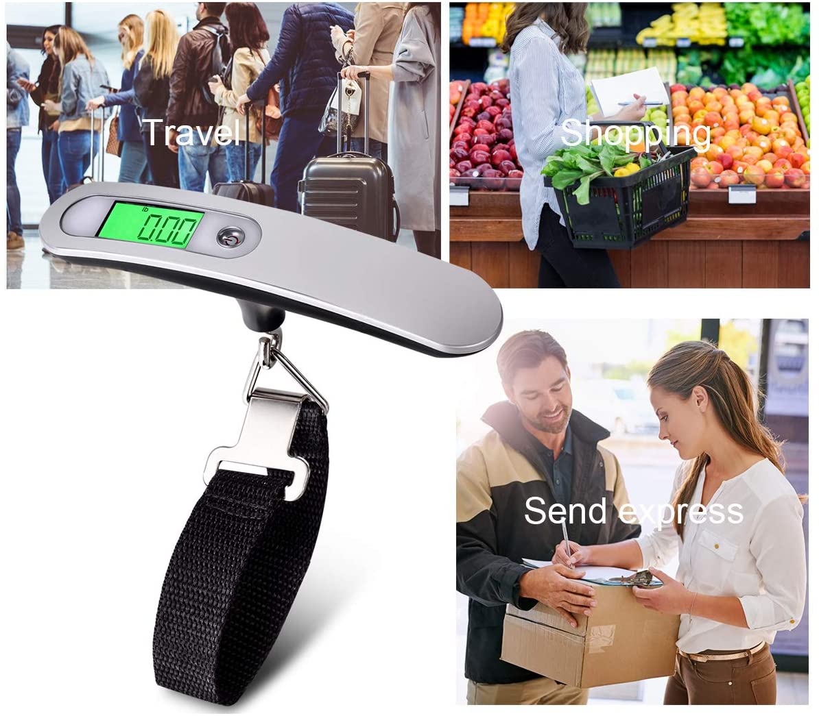 Mini Φορητή Ψηφιακή Ζυγαριά Αποσκευών Χεριού 50Kg με Ιμάντα - Digital Luggage Scale 